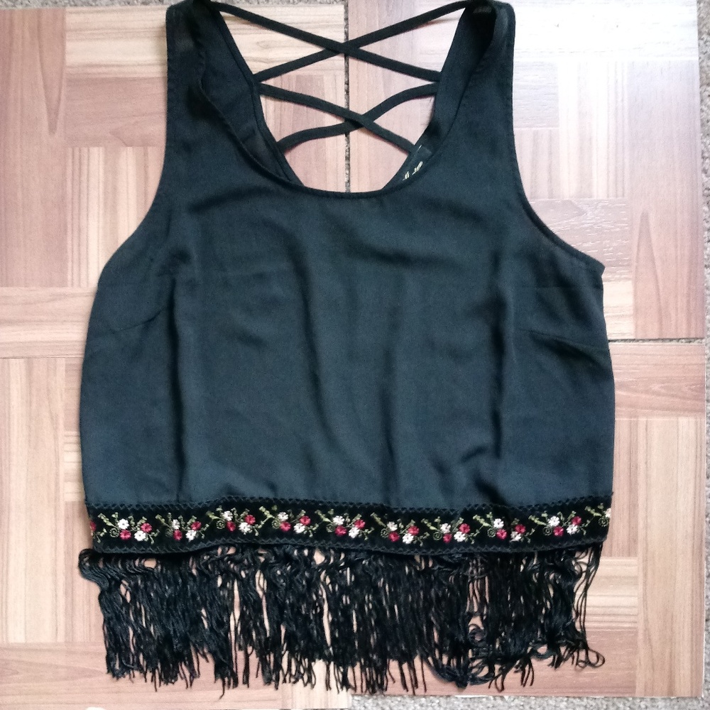 Monteau Fringe Bottom Blouse